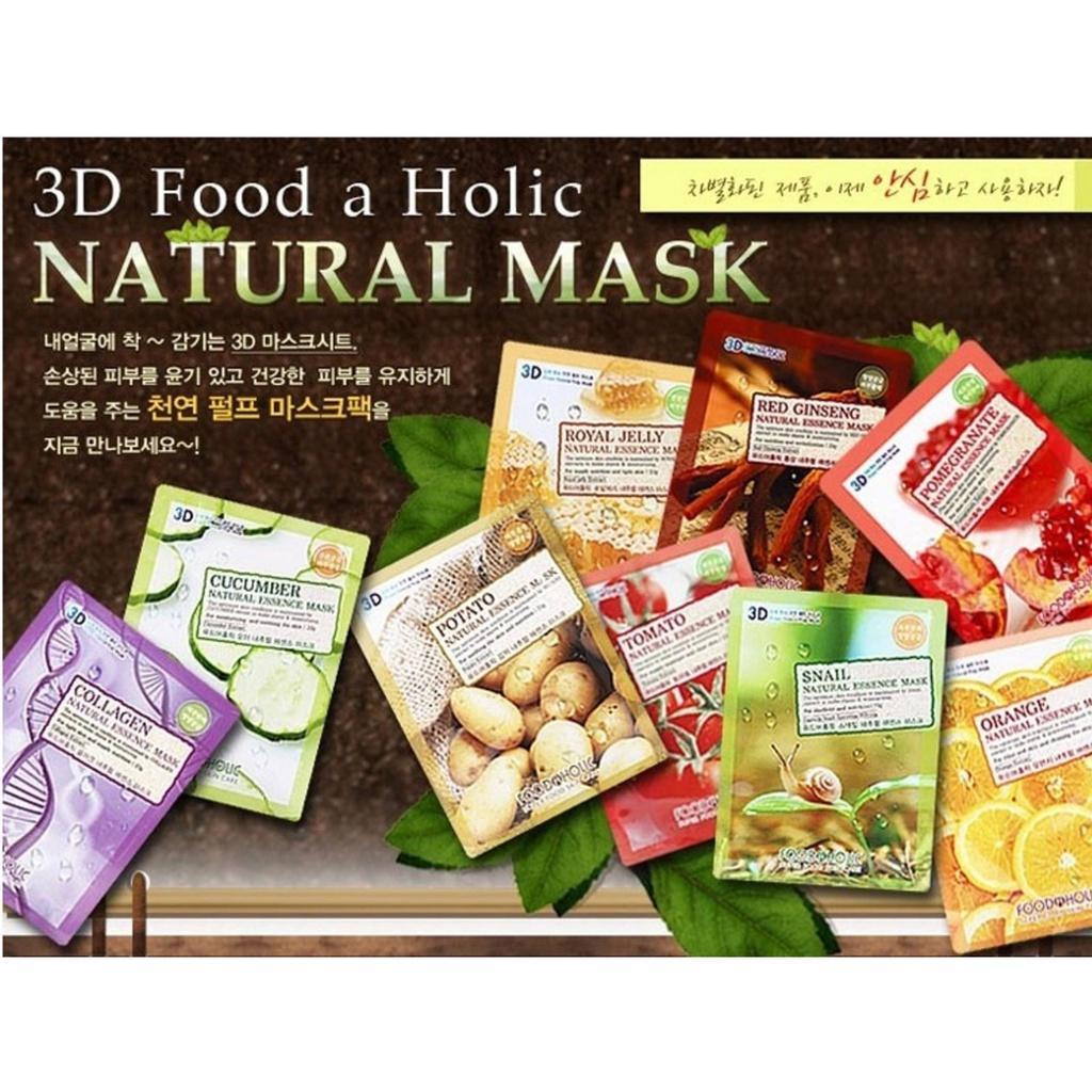 Mặt Nạ 3D Foodaholic Natural Essence Mask Red Gingseng Dưỡng Da 23g