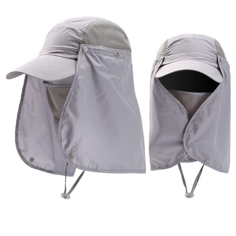 Unisex Visor Hats Fishing Hiking Sun Protector Cap UV Protection Face Neck Cover Sun Protection Outdoor Sport Camping Hats