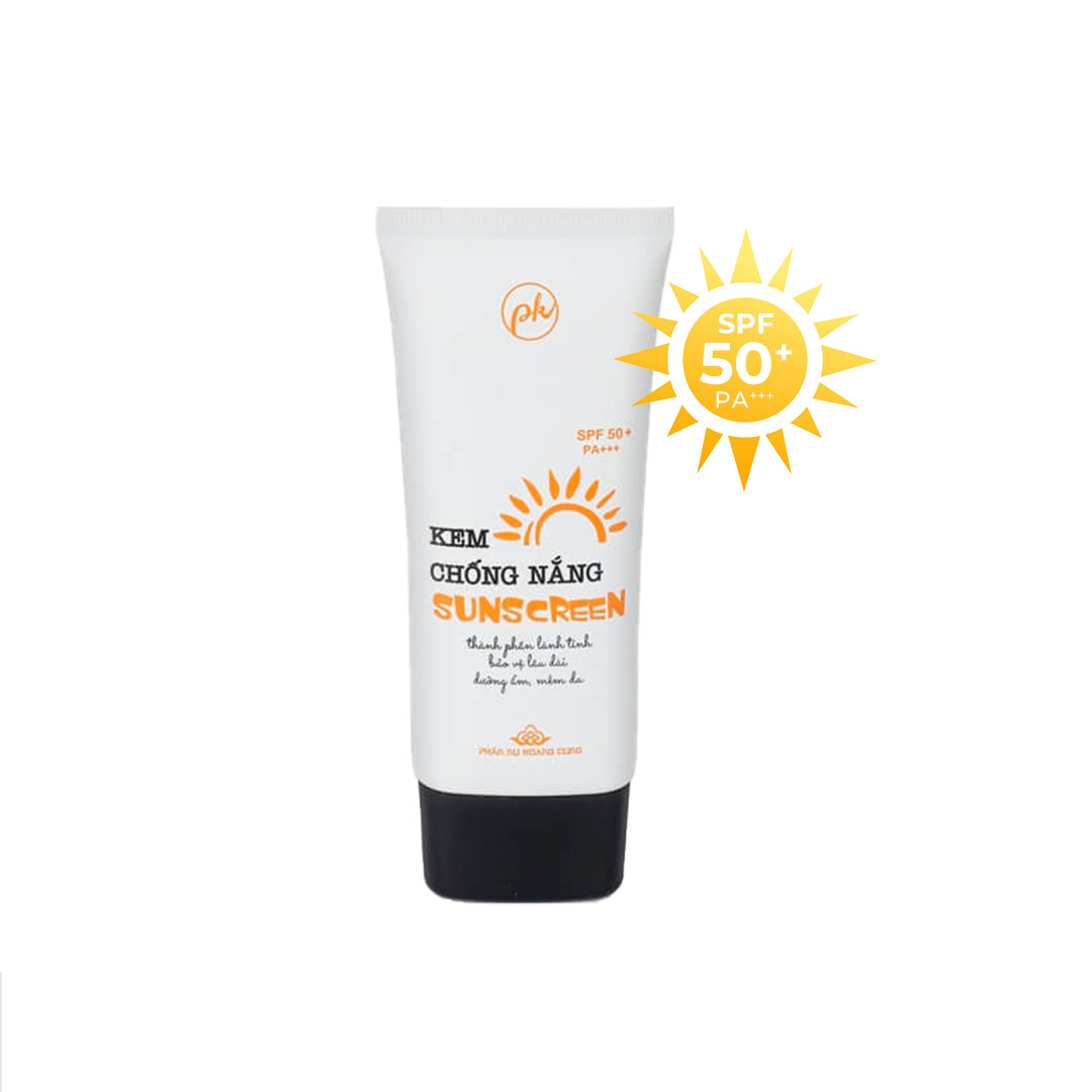 Kem Chống Nắng Cao Cấp Dưỡng Da - PK Sunscreen Chiết Xuất Từ Lòng Trắng Trứng Gà, Dịch Chiết Hoa Hồng và Sáp Ôliu l Chính Hãng Phấn Nụ Hoàng Cung.