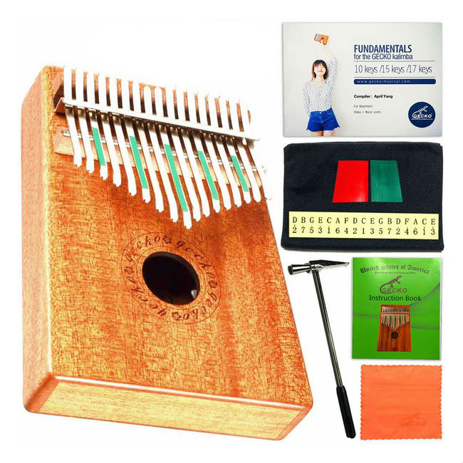 Đàn Kalimba Gecko 17 Phím Gỗ Mahogany K17M (Kèm Kèn Kazoo DreamMaker)