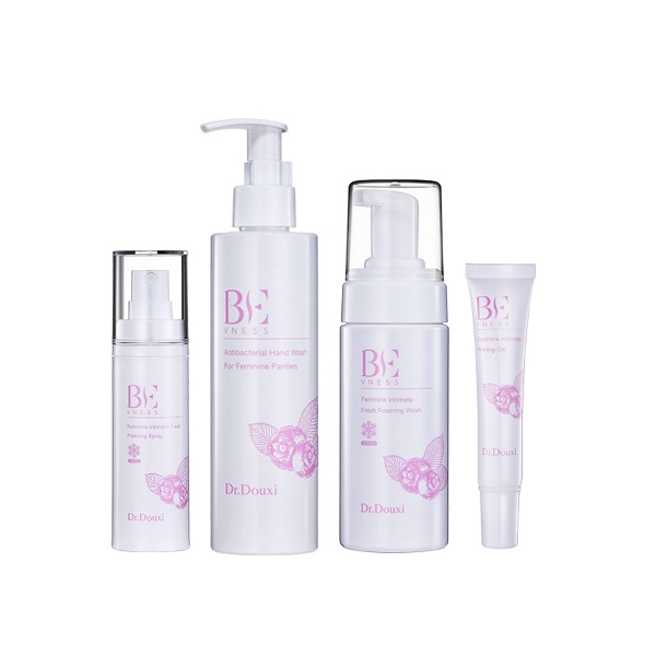Bộ 4 Sản Phẩm Chăm Sóc Vùng Kín Phụ Nữ Dr.DOuxi- Dung Dịch Vệ Sinh + Kem Dưỡng Hồng Và Se Khít Vùng Kín + Xịt Phụ Khoa + Nước giặt ta đổ lót Dr.Douxi