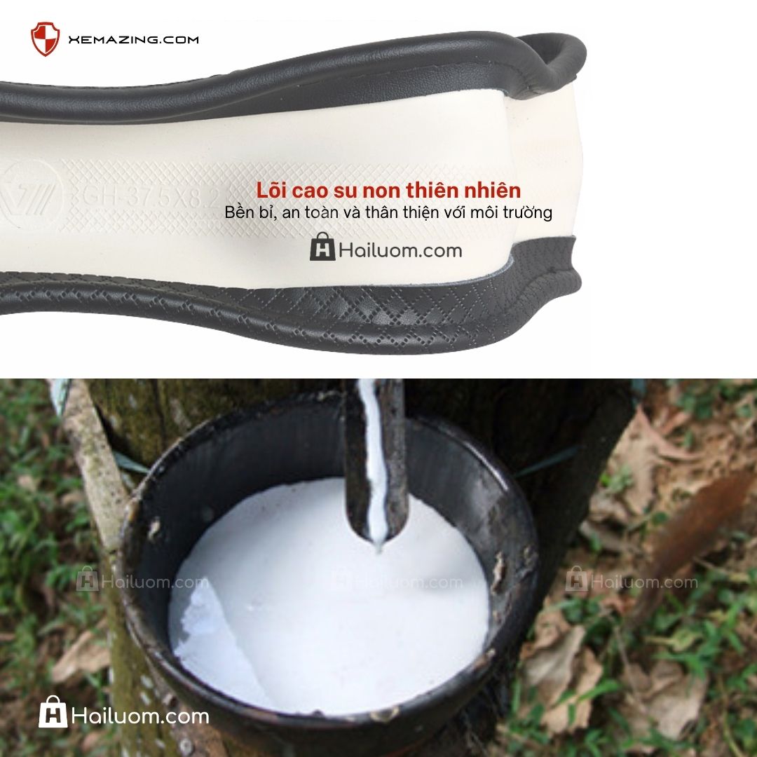 Bọc Vô Lăng ô tô cho KIA CERATO Da Thật Cao Cấp - Màu Đen Chỉ Đỏ