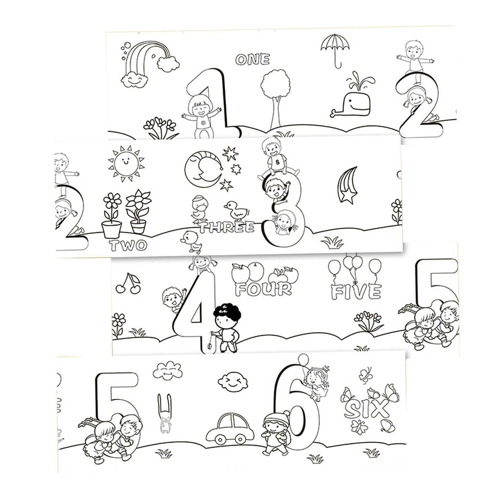 Kids Children Wall Coloring Posters Paper 30Cmx300cm Back Sided