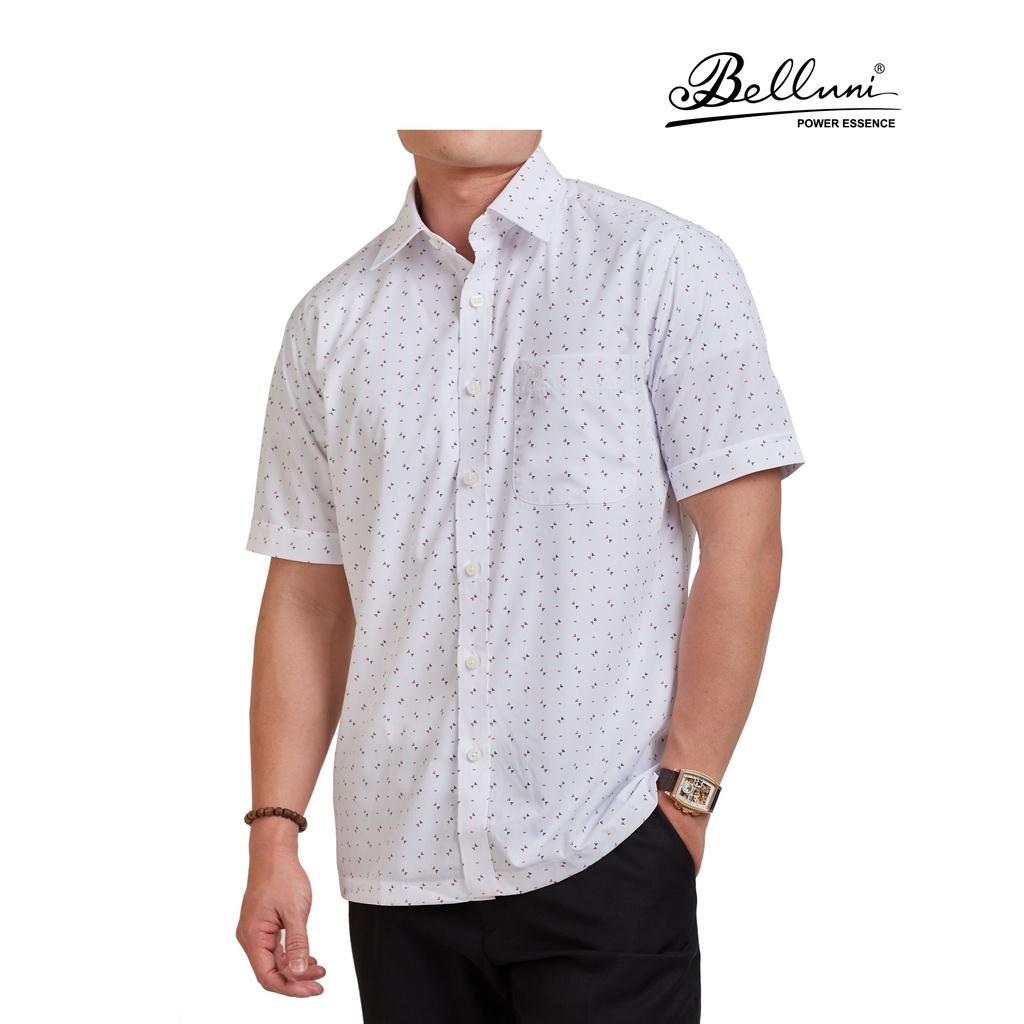Áo sơ mi nam ngắn tay cao cấp BELLUNI vải sợi tre thoải mái thanh lịch - ABN.BPS.BE.217.W
