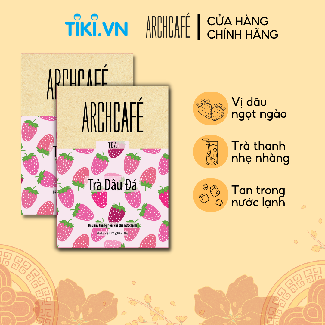 Combo 2 Trà Dâu Đá - Trà trái cây hoà tan Archcafé