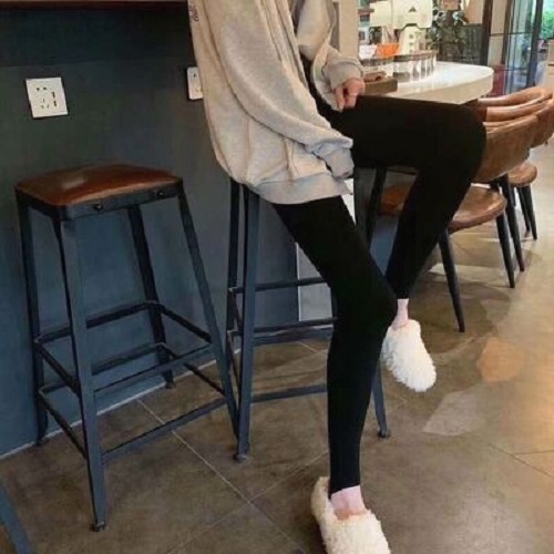 Quần legging cạp viền len tăm lót lông QC cho nữ Q086