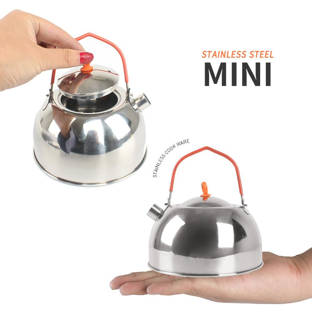 Ấm Trà Nhỏ Bằng Thép Không Gỉ Di Động 0.6L