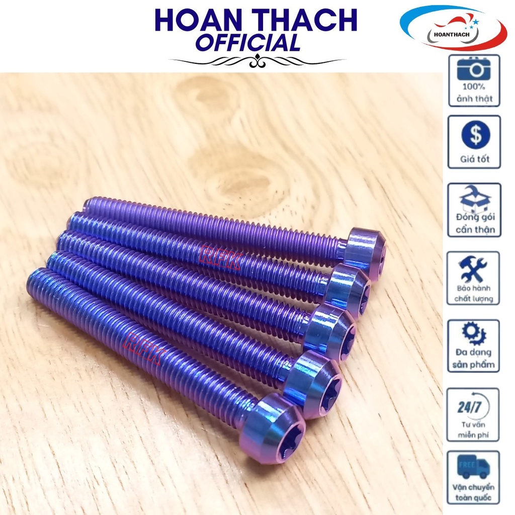 Ốc Gr5 Titan 6L50 Trụ Tím Dùng cho nhiều dòng xe SP010501 (giá 1 con)