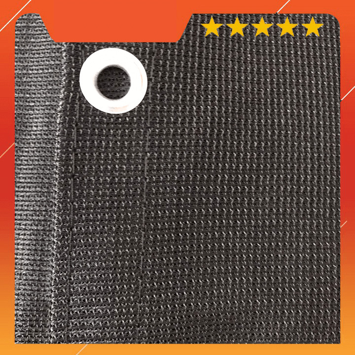 LƯỚI CHE NẮNG 80% - MAY VIỀN, KHUY - MÀU ĐEN - SIZE 2M X 2M