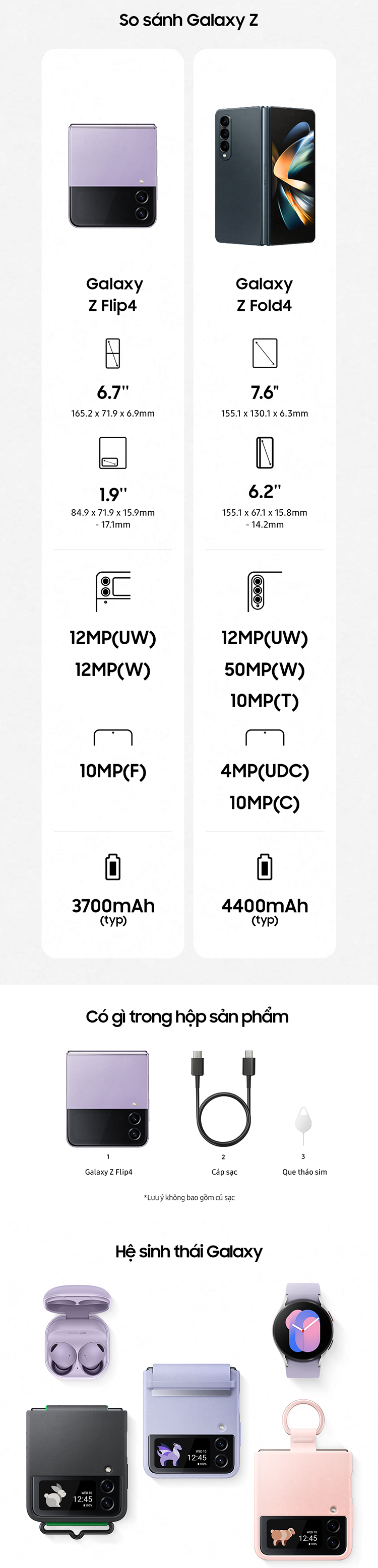 Điện thoại Samsung Galaxy Z Flip 4 - Hàng chính hãng