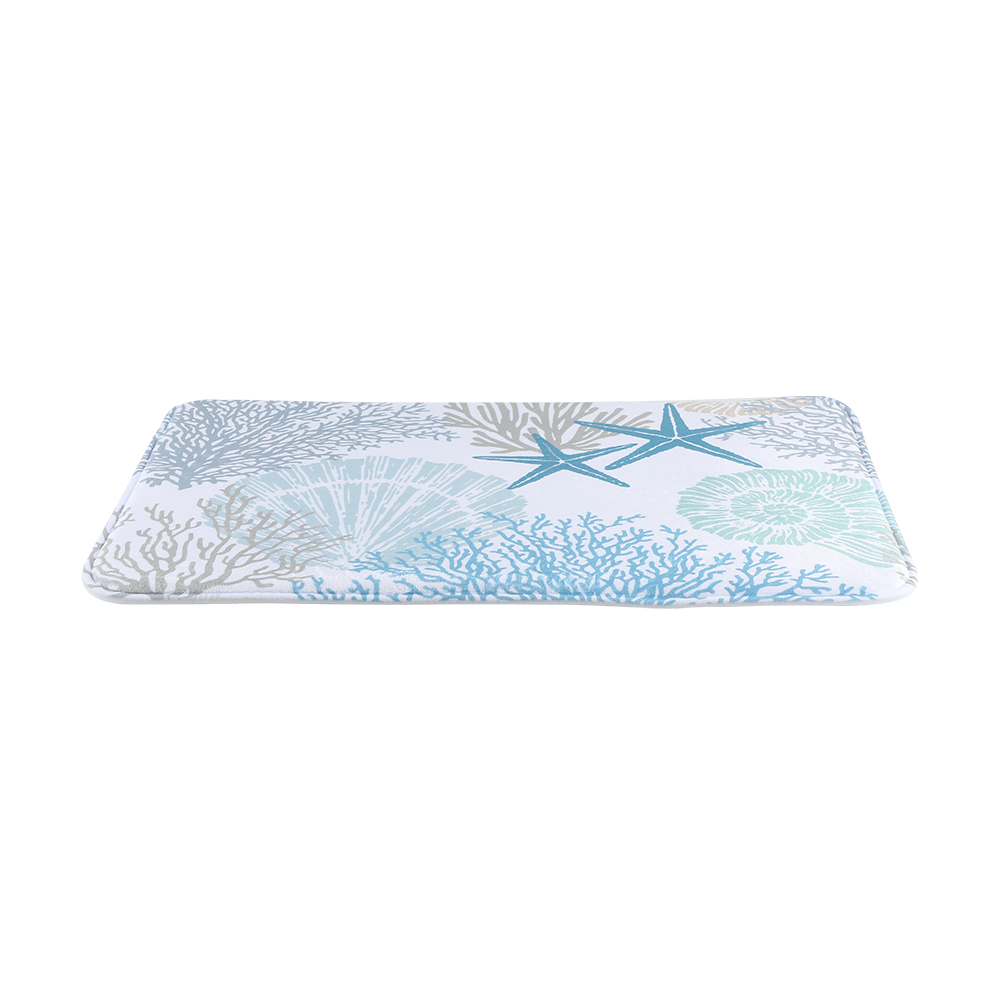 Thảm Nhà Tắm Polyester COLONIAL Màu Xanh Dương Nhạt|Index Living Mall| Nội Thất Thái Lan