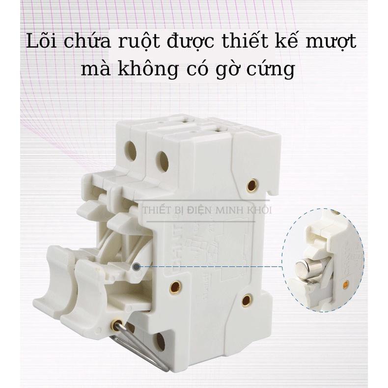 Bộ Cầu Chì Chint Kèm Ruột, đế cầu chì kèm ruột sứ