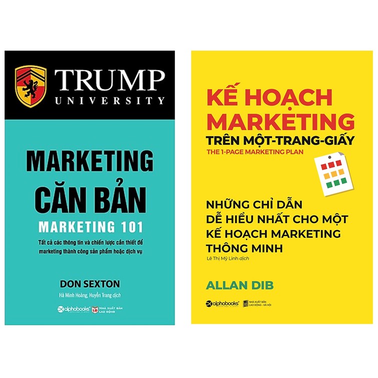 Combo Sách Marketing - Bán Hàng :  Marketing Căn Bản + Kế Hoạch Marketing Trên Một Trang Giấy
