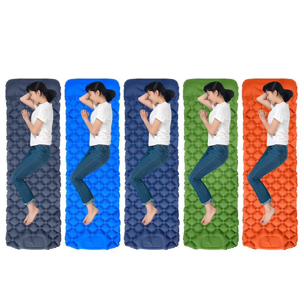 Ngoài Trời Siêu Nhẹ Thảm Cắm Trại Có Thể Gập Lại Ngủ Giường Nệm Gối Bơm Hơi Dã Ngoại Miếng Lót Chống Ẩm Chăn Đi Rừng