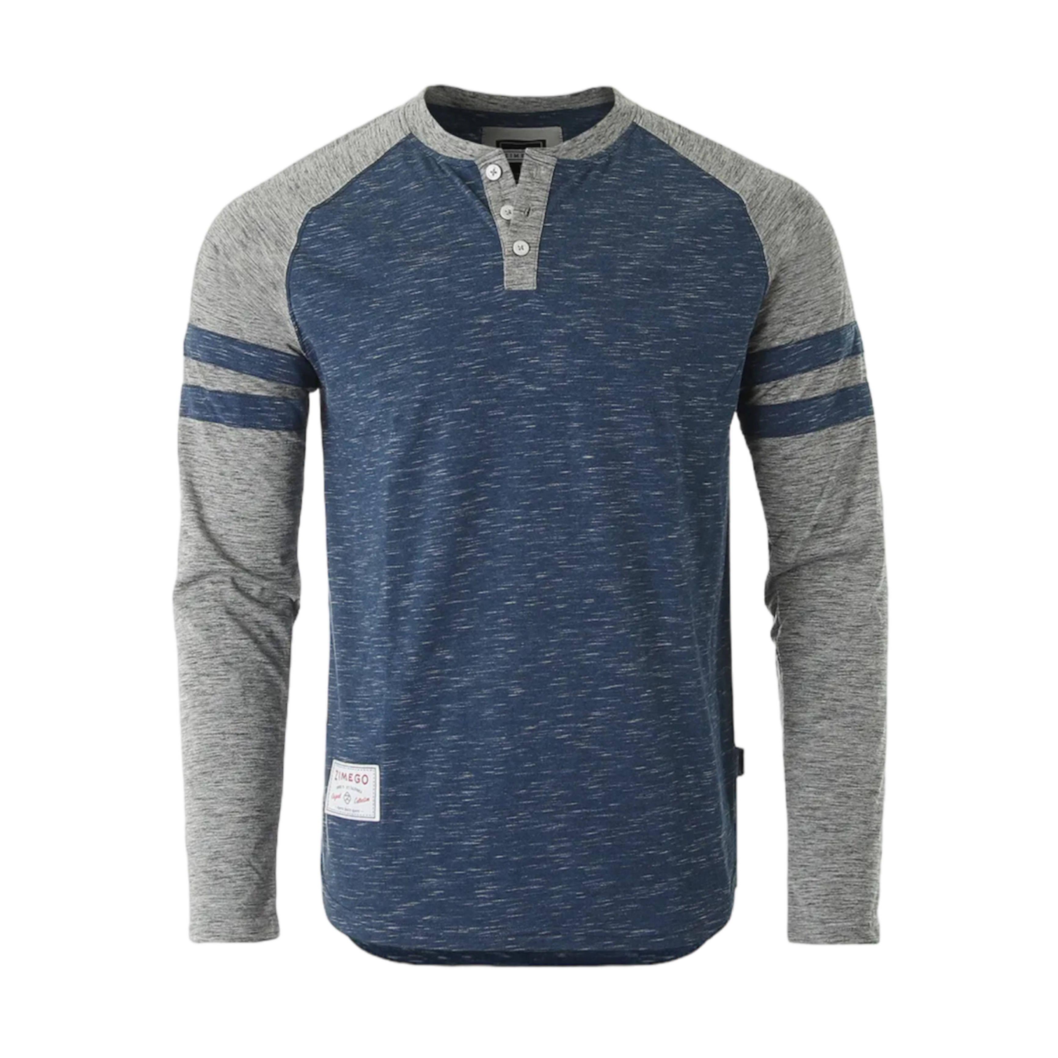 Áo T-SHIRT dài tay Henley bóng chày_Raglan thể thao năng động_Phong cách thể thao đơn giản_Hàng US chất lượng cao