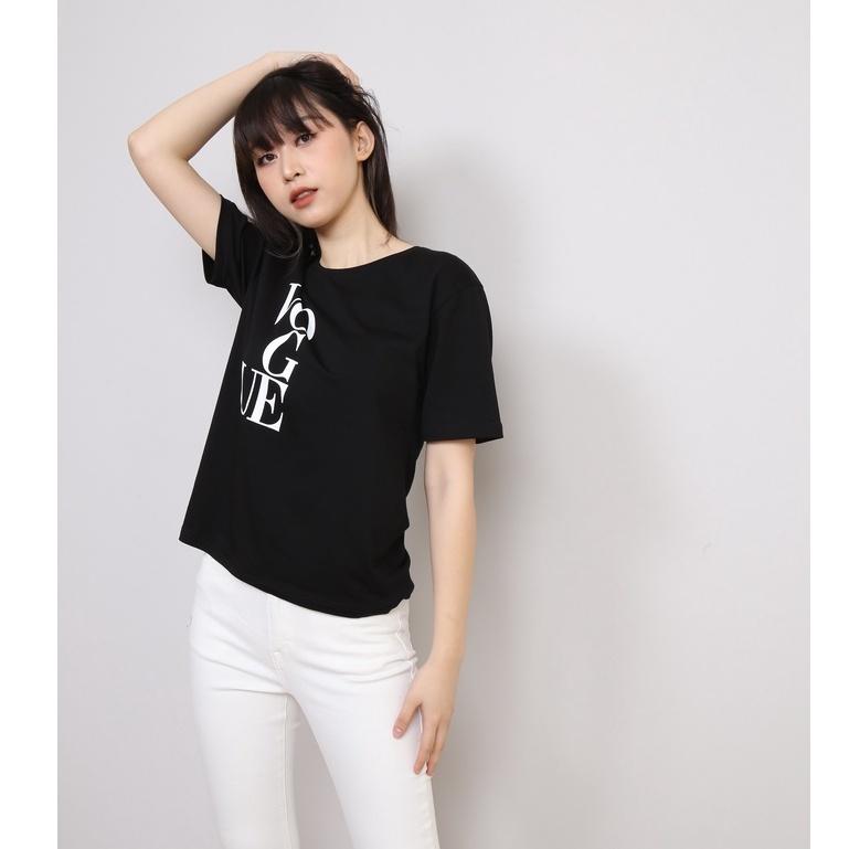 Áo Thun Nữ Cotton Cổ Tròn In Chữ Vo.gue Form Rộng, Áo Phông Nữ Basic Tee CT Women