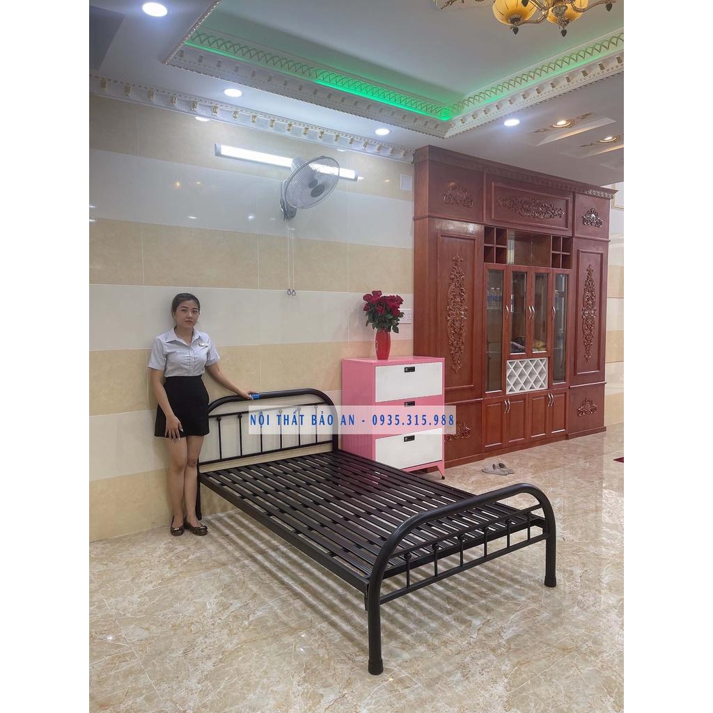 Giường sắt kiểu bo góc rẻ đẹp - 1m2x2m - - Nội Thất Bảo An