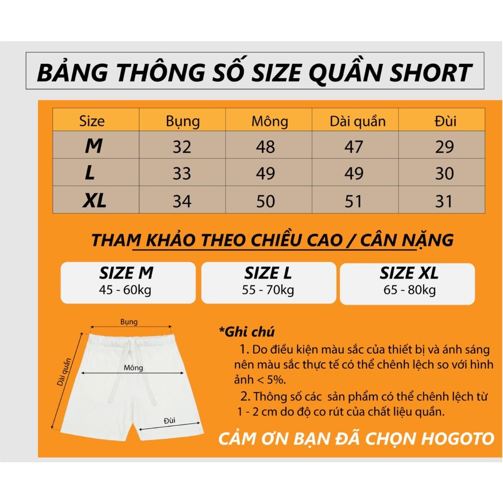 Quần short trơn nỉ da cá Hogoto shop , quần short unisex nam nữ chất liệu cotton