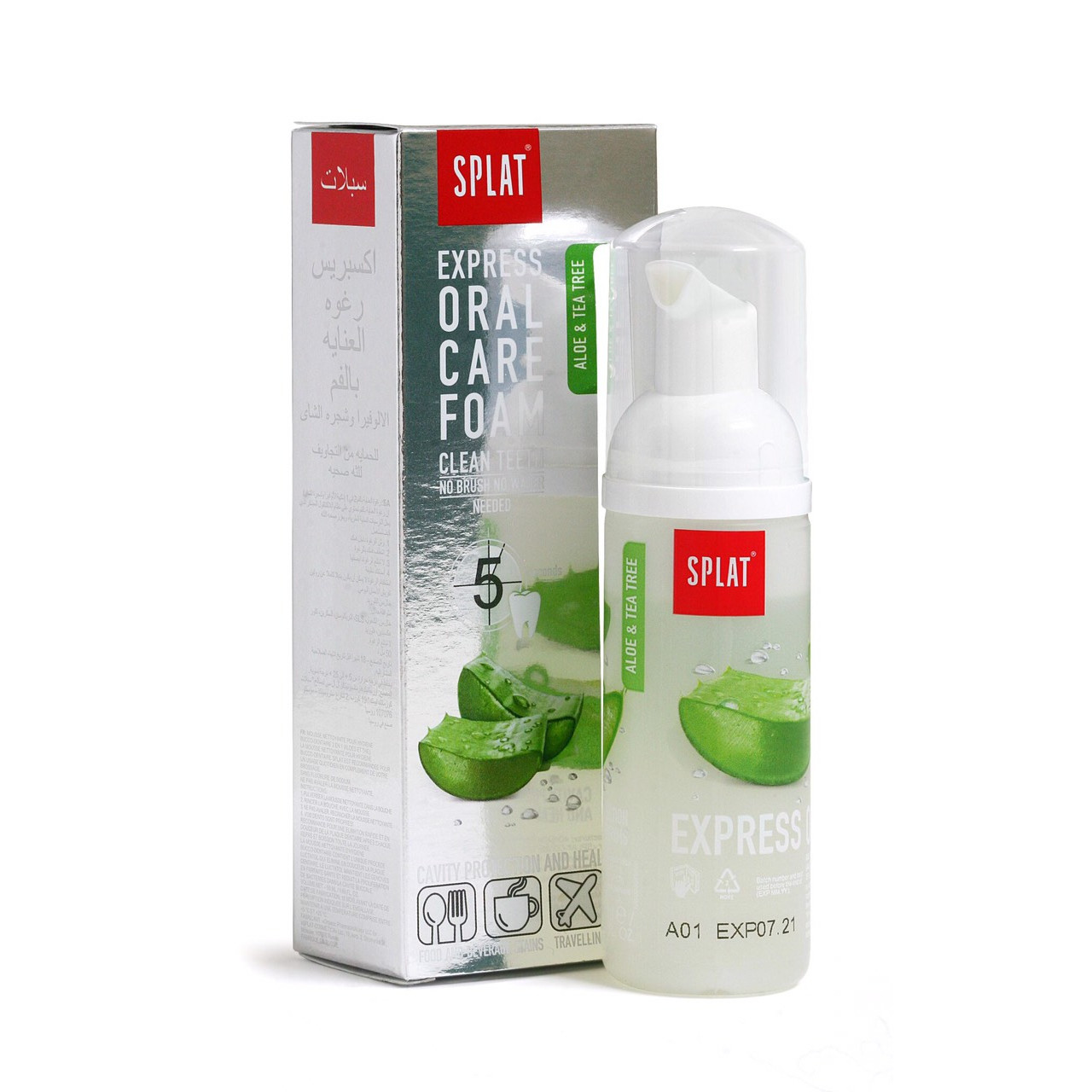 SPLAT ORAL CARE FOAM – Aloe Vera And Tea Tree (Bọt súc miệng hương lô hội và trà) (50ml)