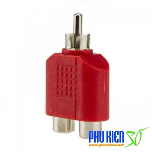 Đầu chia jack loa hoa sen AV (RCA) 1 ra 2 (1 chiếc)