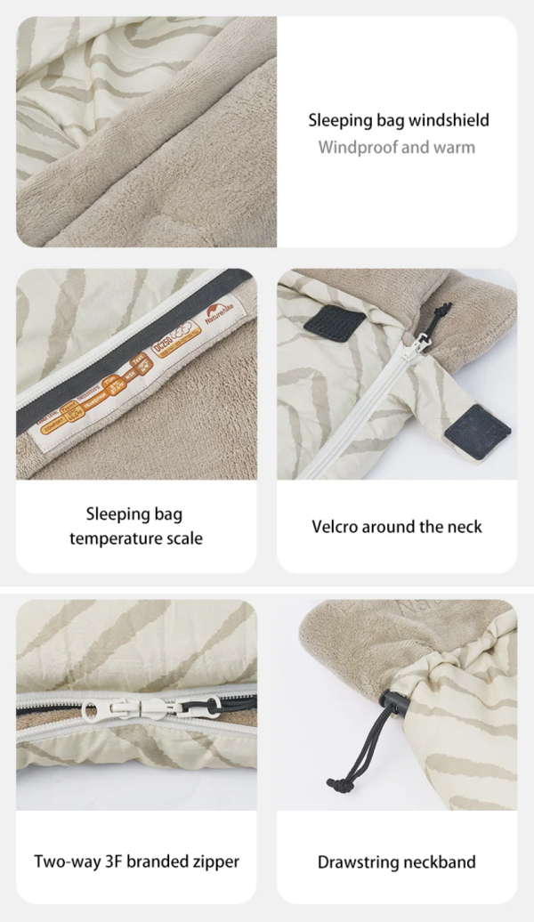Túi ngủ phong bì Shanmi lót nhung lông cừu NatureHike CNK2300SD012