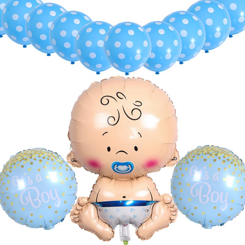 1 Bộ Bong Bóng Trang Trí Tiệc Sinh Nhật Cho Bé Trai & Gái 1 Tuổi