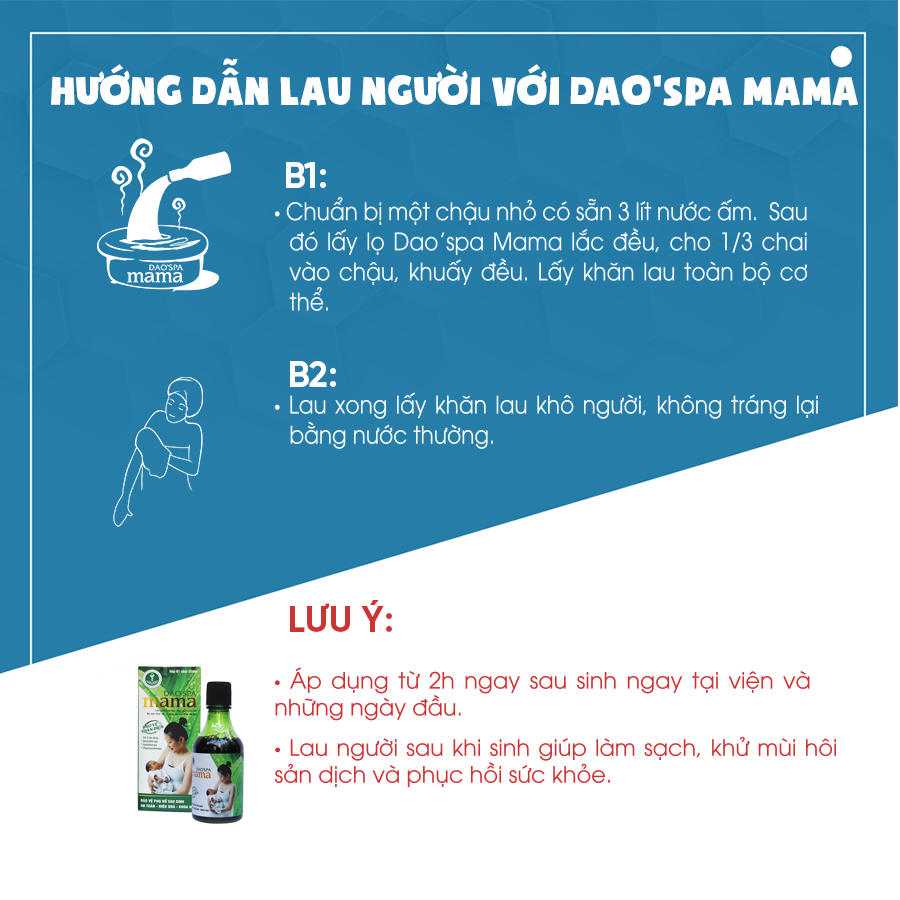 Xông tắm sau sinh Dao'spa Mama 250ml - DK PHARMA