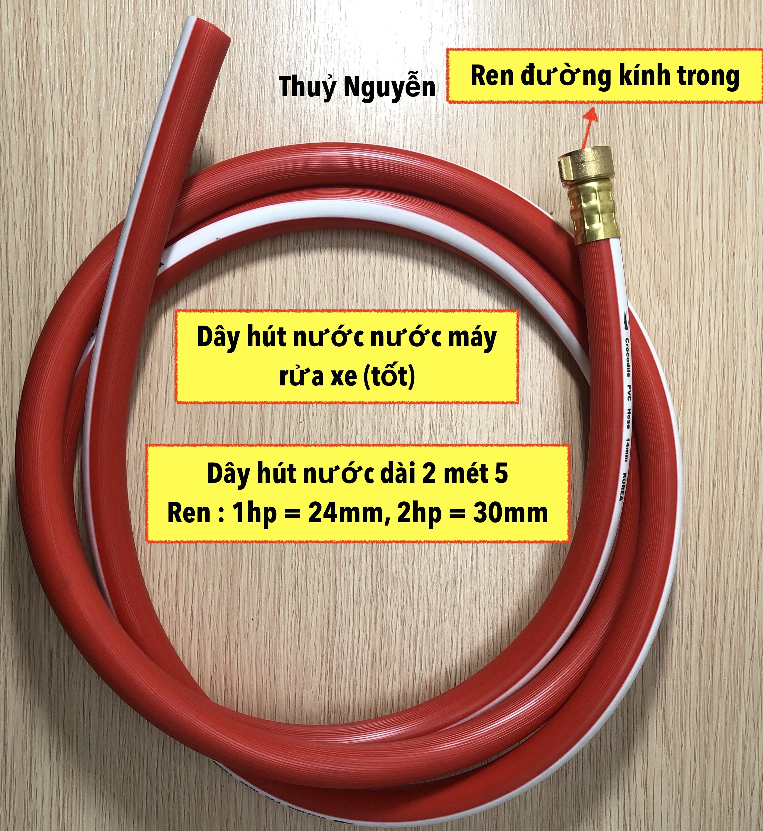 Dây hút nước / dây hồi nước máy rửa xe 1hp và 2hp