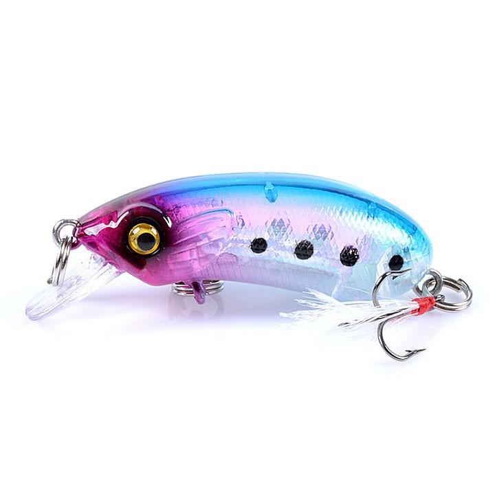 Mồi câu lure hình cá dài 5.1cm nặng 7.2g siêu nhậy mồi cá sâu