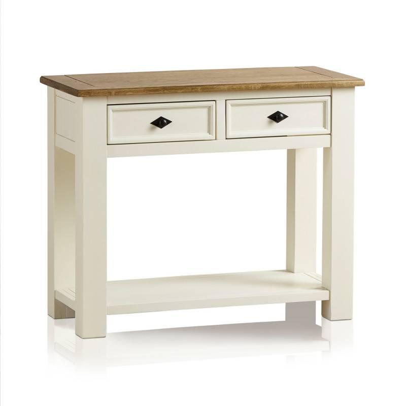 Bàn Console 2 Ngăn Kéo Shutter Gỗ Sồi Ibie LTO2SHUO - Trắng