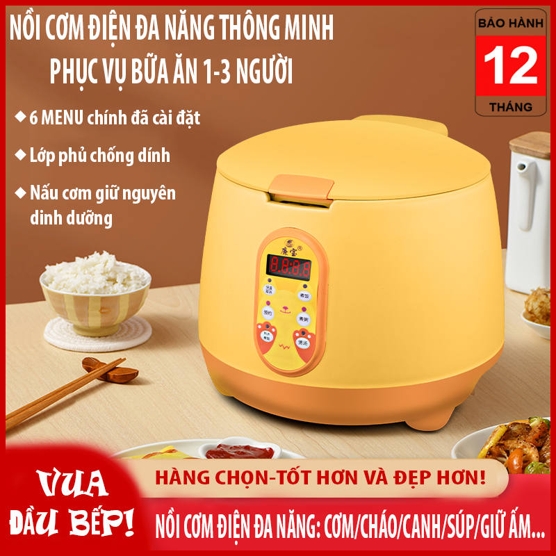 Nồi cơm điện Vitvang 1,2L cao cấp - hoàn hảo cho gia đình 2 người - Thiết kế gọn nhẹ thời trang Lòng nồi chống dính (hàng nội địa)