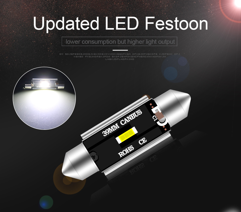 Bóng LED trần xe hơi chip CSP 1860 festoon Canbus F1860-1