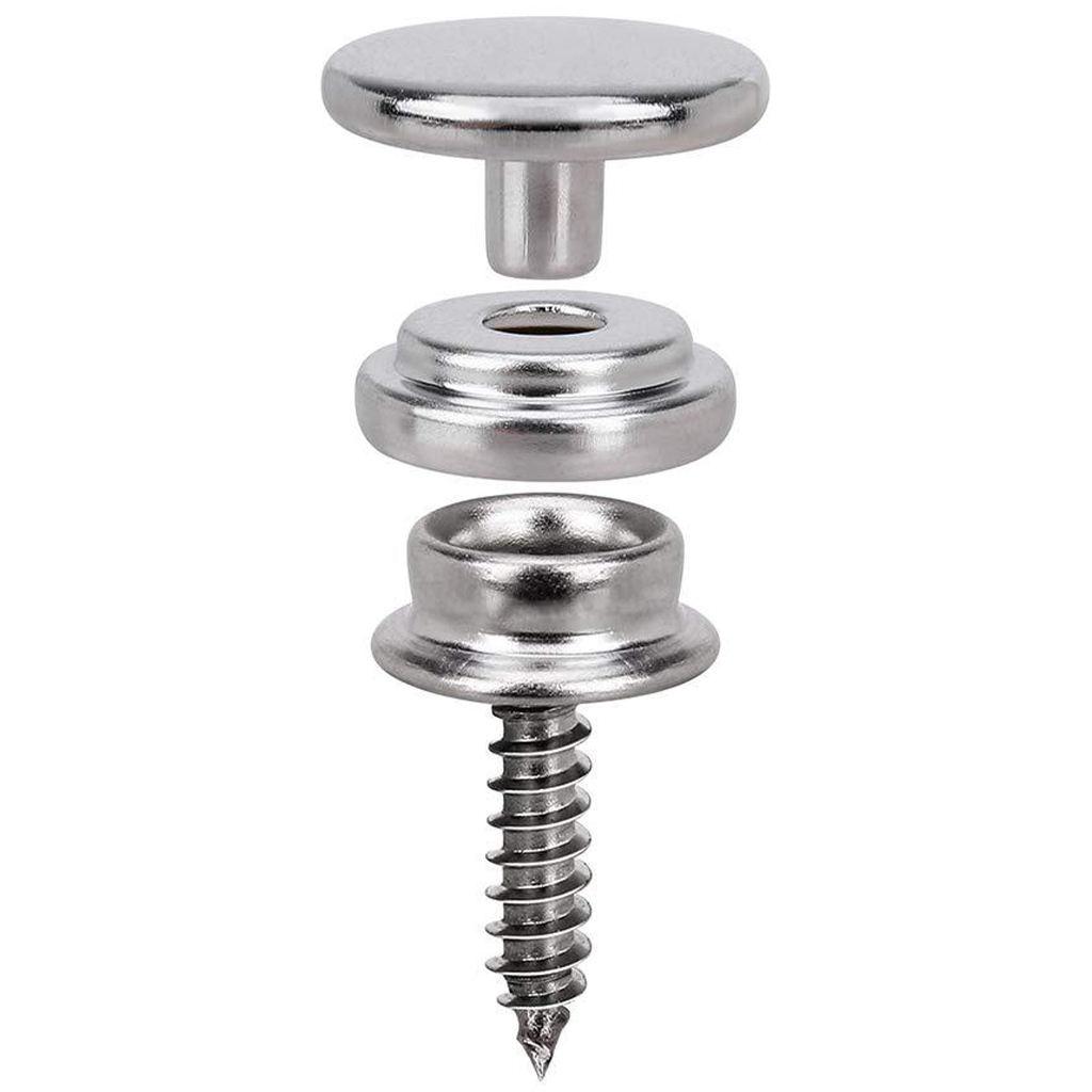 150 Boat Marine Canvas Snap Cover Button Fastener Socket Kit Stainless Steel