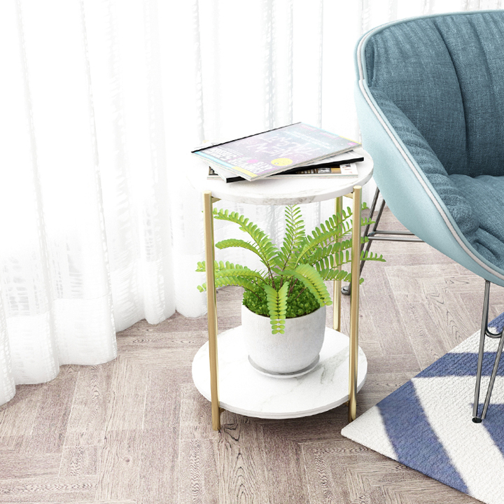 Bàn 2 tầng mini để cây cảnh phòng khách mặt bàn chống nước - Hàng chính hãng