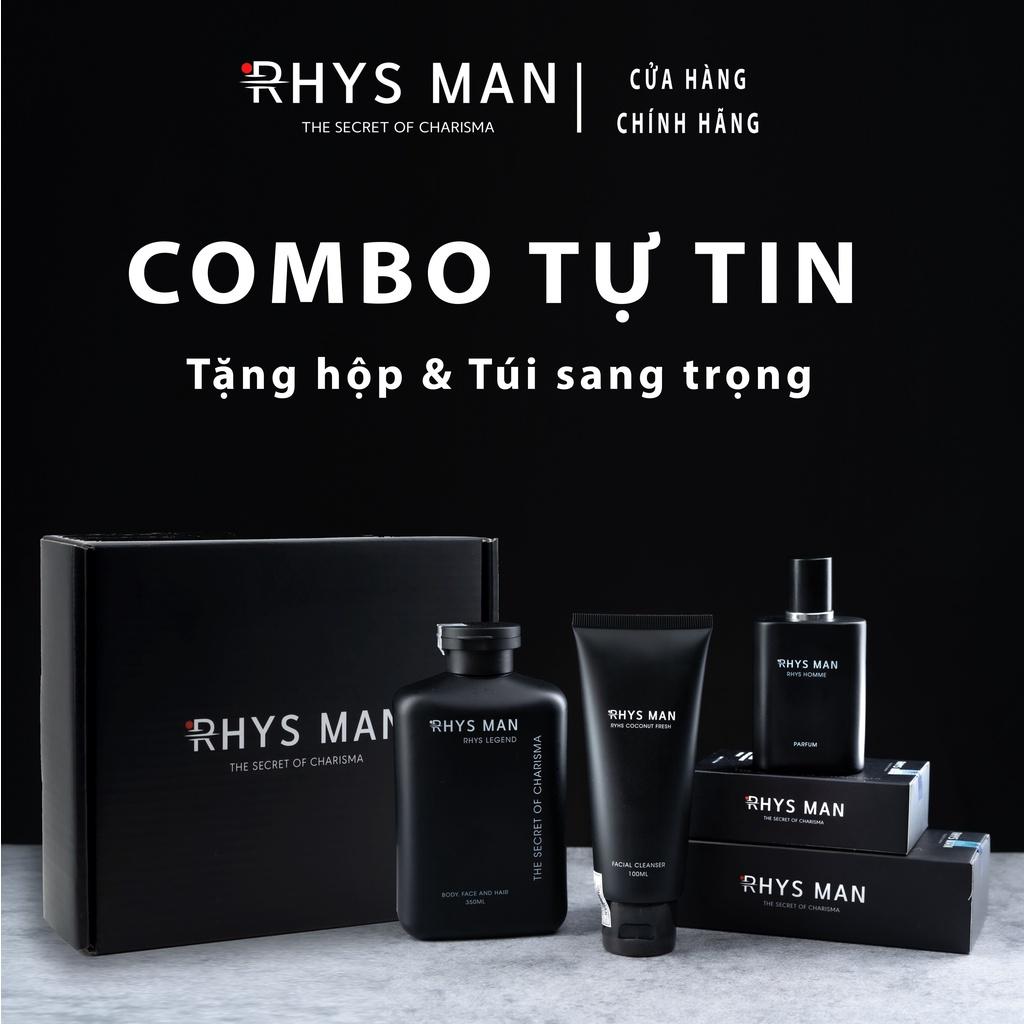 Combo Sữa rửa mặt nam & Sữa tắm gội nam 3 in 1 & Nước hoa nam RHYS MAN - Hàng chính hãng