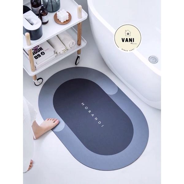 Thảm lót sàn nhà tắm siêu thấm - Thảm chùi chân Home chống trượt nhanh khô- Thảm chân Silicon decor nhà siêu mịn