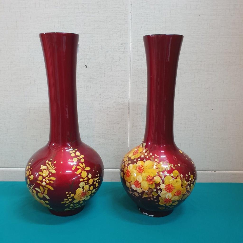Bình Hoa Sơn Mài Cao Cấp Thanh Bình Lê size 24x11 cm cắm hoa, trang trí kệ, bàn làm việc, quà tặng ý nghĩa