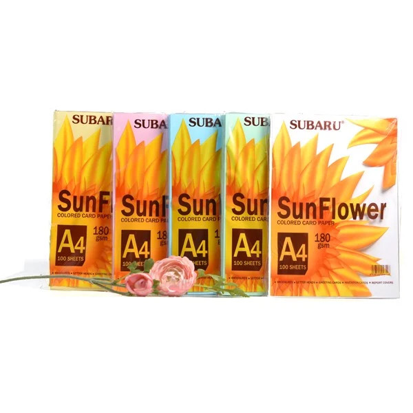 Bìa Giấy Màu Sunflower A4 - Định Lượng 180GSM