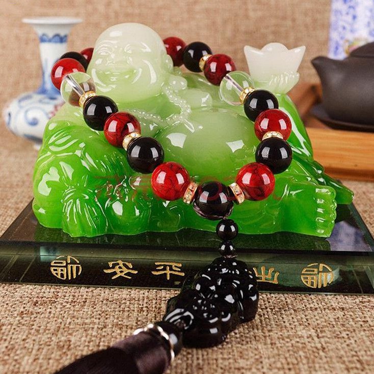 Tượng phật di lặc ngọc đá phong thủy có ngăn nước hoa gắn ô tô, để bàn làm việc