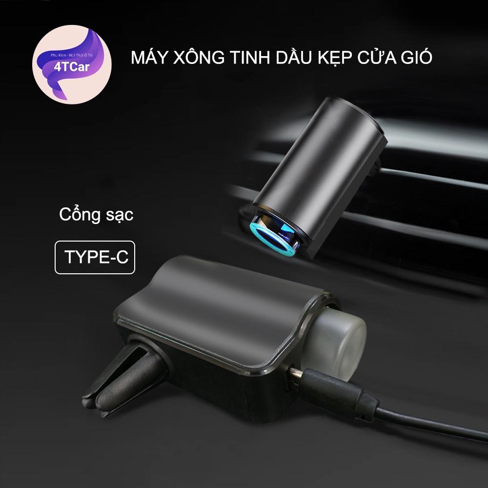 Máy Xông Tinh Dầu Trực Tiếp Cho Ô tô, Xe Hơi kẹp khe cửa gió điều hòa Sạc Pin