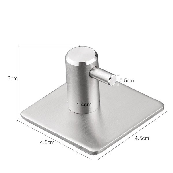 Móc Dán Tường Chịu Lực, Móc Treo Quần Áo, Móc Treo Đồ Dùng Khu Bếp, Nhà Tắm, Móc Inox Siêu Chắc Chắn, TakyHome 2007