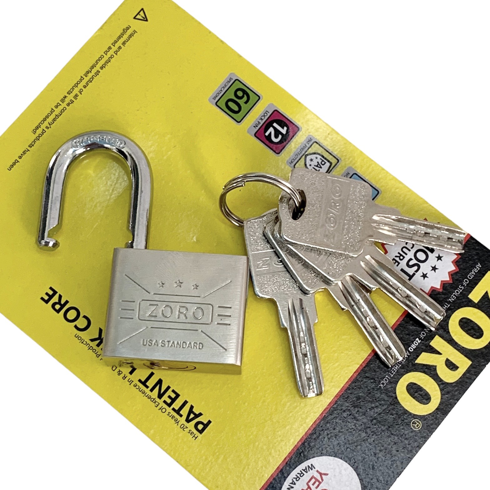 Ổ khóa ZORO 4 phân chìa muỗng thích hợp khóa tủ, phòng