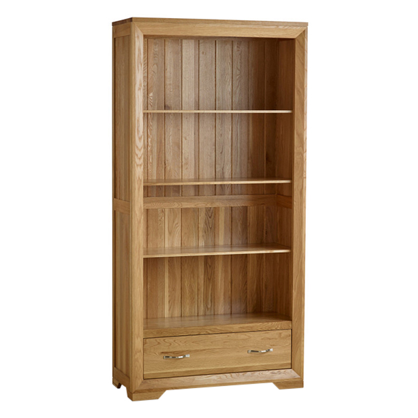 Tủ sách cao Bevel gỗ sồi