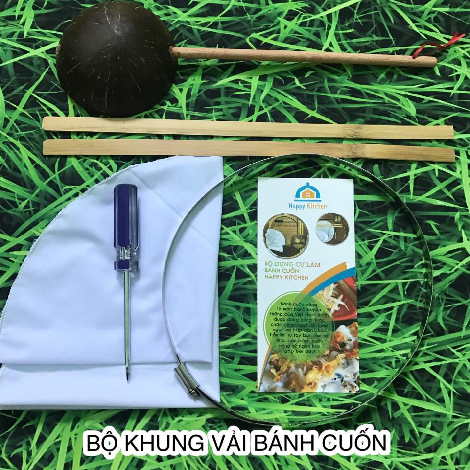 Bộ Khung Vải Tráng Bánh Cuốn tặng kèm Bột Bánh Cuốn