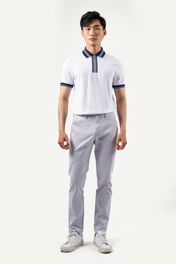 QUẦN KAKI ROUTINE VẢI TWILL FORM SLIM MÀU XÁM - 10F22PCA001 | LASTORE MENSWEAR