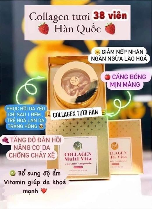 Viên Collagen Tươi Ammud Multi Vita Ampoule Căng Bóng Da Ngừa Lão Hoá Hộp 28 Viên