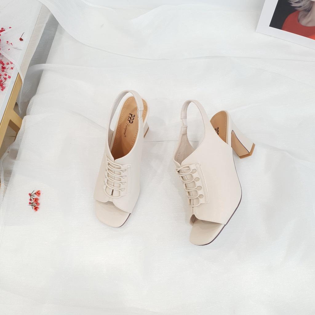 Giày sandal cao gót nữ B SHOES đế vuông 7p, sandal quai mảnh, đi tiệc, đi làm, đi chơi SD7111