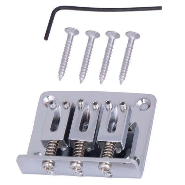2X Guitar Bridge with Wrench Screw Set for 3 String Electric