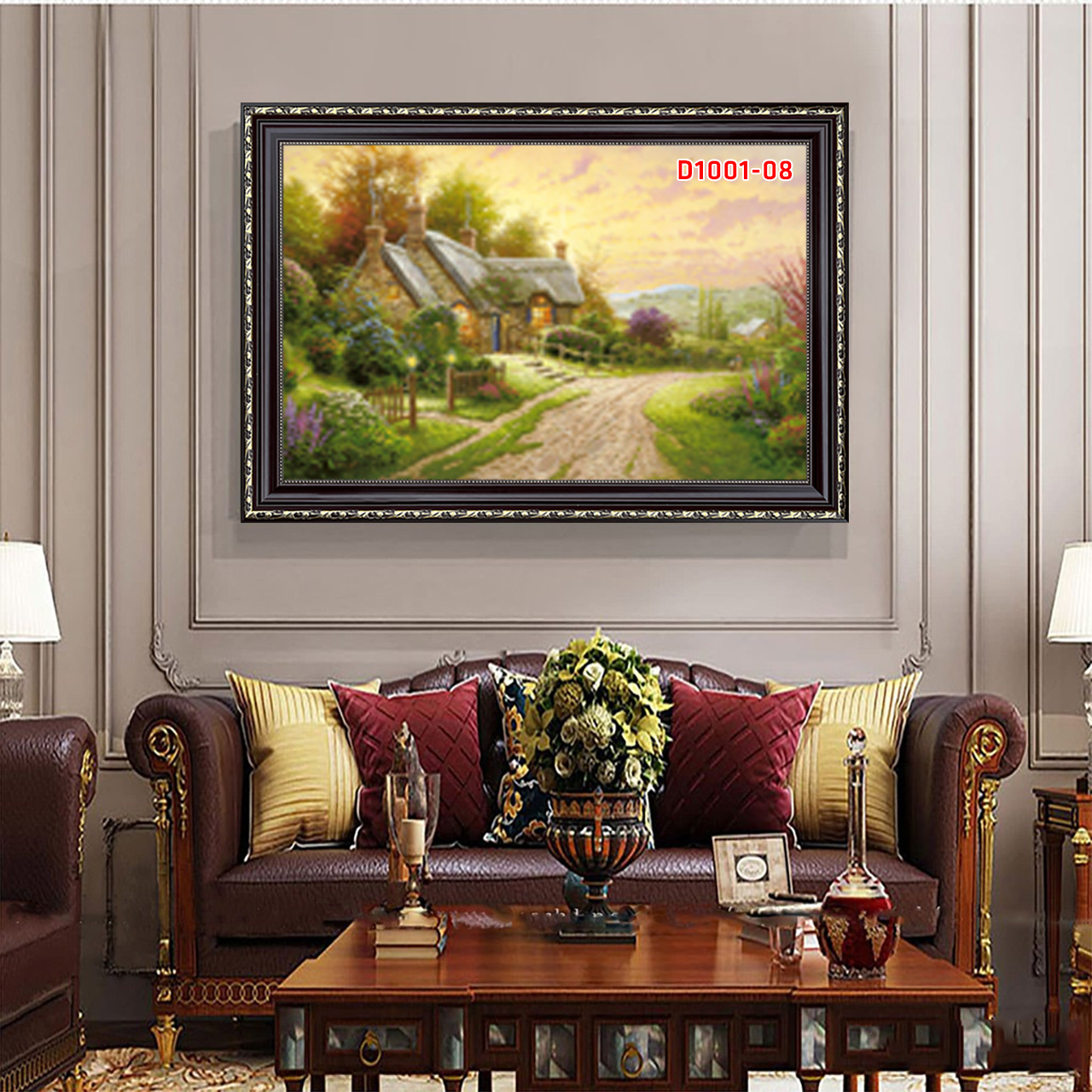 D1001 Tranh kính Phong cảnh Châu Âu