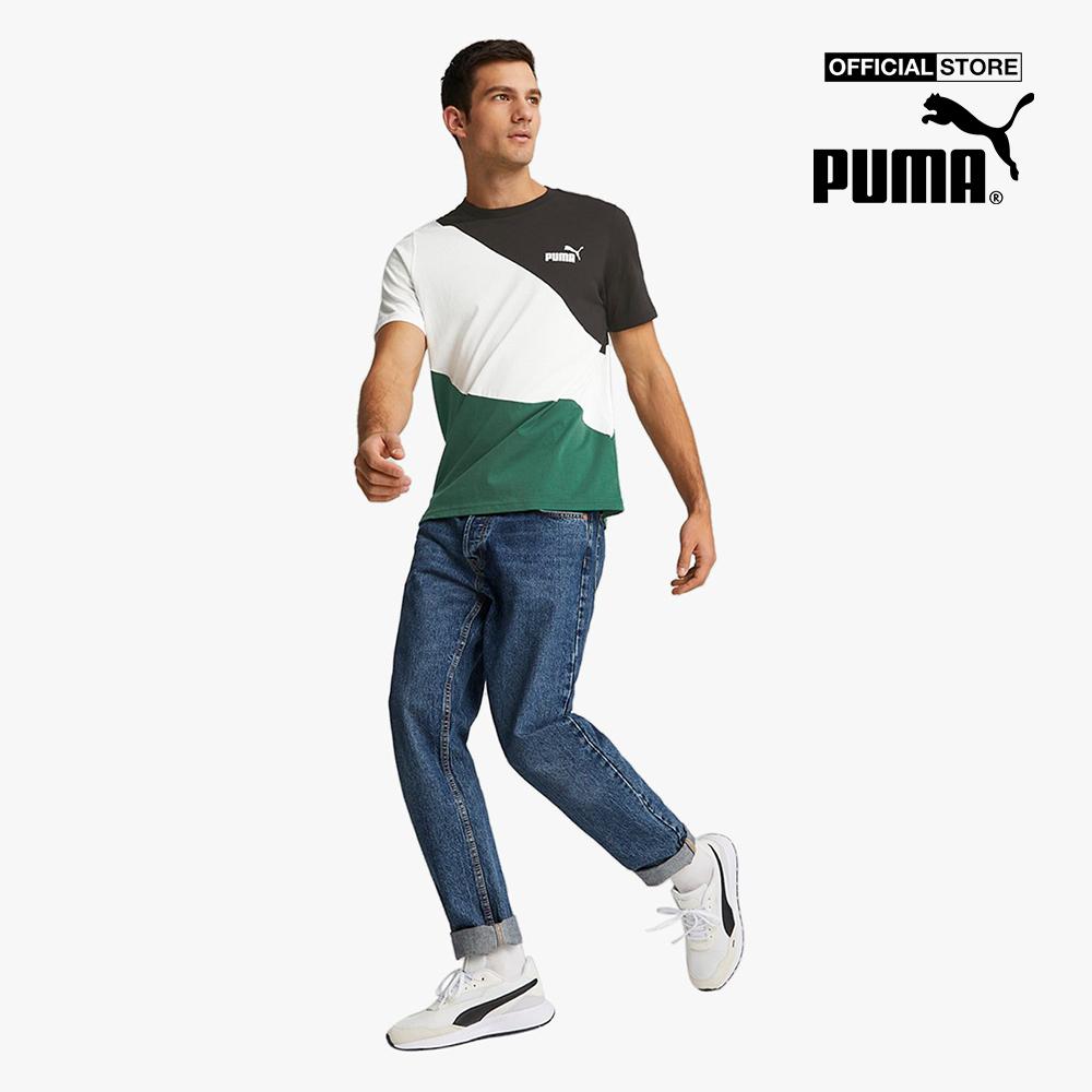 PUMA - Áo thun nam cổ tròn tay ngắn Power Cat 673380